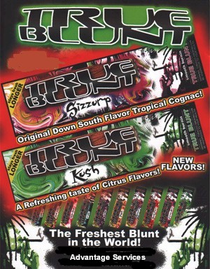 True Blunts Purple Berry - Purple Grape - Citrus Orange - Tequila Lime - Green Apple - Candy Apple - Kush - Sizzurp - Ex Otiq - Bubble Gum - Peach - Xtreme Berry - Sweet Cherry - Cotton Candy - Grape - Atomic Blast - Krypto 25ct box