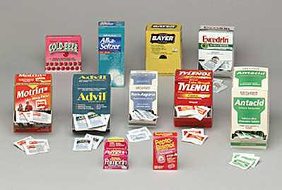 Tylenol-Tylenol PM-Tylenol Cold & Sinus-Advil-Advil cold & Sinus-Motrin-Aleve-Goody's-BC Powders