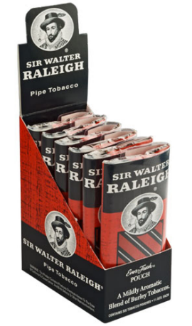 Sir Walter Raleigh pipe tobacco 6 - 1.5oz pouches