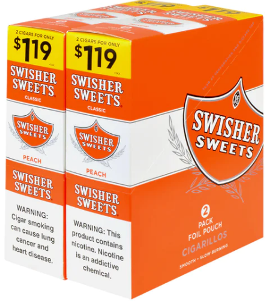 Swisher Sweets Peach Cigarillo 2 for 99 Cigars