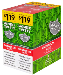 Swisher Sweets Watermelon Haze Cigarillo 2 for 99 Cigars