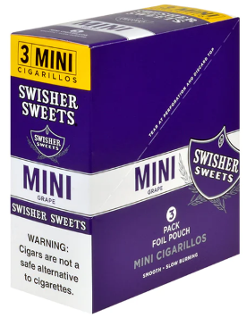 Swisher Mini Cigarillo Grape 15/3's (45 cigars)
