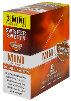 Swisher Mini Cigarillo Sticky Sweets 15/3's (45 cigars)