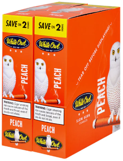 White Owl Peach 2 for 99 cigars - 60 cigarillos