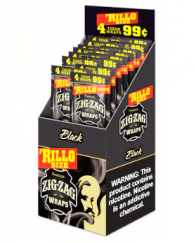 Zig Zag Black Rillo Wrap 15-4ct Box