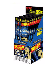 Zig Zag Blueberry Rillo Wrap 15-4ct Box