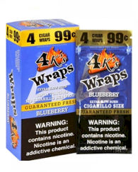 4 Kings Blueberry Cigar Wraps 30/4-120ct