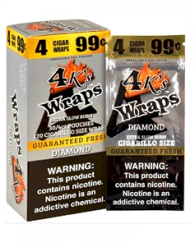 4 Kings Diamond Cigar Wraps 30/4-120ct