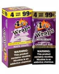 4 Kings Napa Grape Cigar Wraps 30/4-120ct