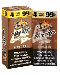 4 Kings Natural Cigar Wraps 30/4-120ct