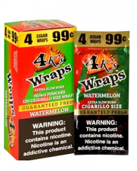 4 Kings Watermelon Cigar Wraps 30/4-120ct