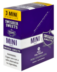 Swisher Mini Cigarillo Grape 15/3's (45 cigars)