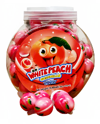 White Peach Gushmello Gummy Candy Jar 55ct