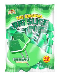 Big Slice Green Apple Pops 48ct