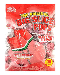 Big Slice Pops Strawberry 48ct
