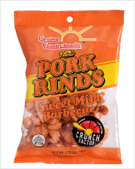 Carolina Country Sweet Mild BBQ Pork Skins 6-2.75oz bags
