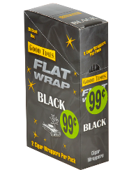Good Times Black Flat Wrap 25/2-50ct