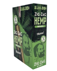 Zig Zag Natural Hemp Wrap 25-2ct Box