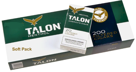 Talon Menthol Filtered Cigar Carton 10/20's