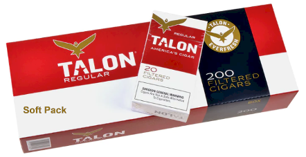 Talon Regular Filtered Cigar Carton 10/20's