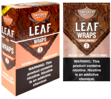 Swisher Sweets Irish Cream Leaf Wraps pack 5/8's 40 cigars