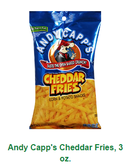 Andy Capp's Cheddar Fries 3oz Large Bags