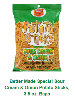 Better Made Sour Cream & Onion Potato Sticks 3.50oz bag