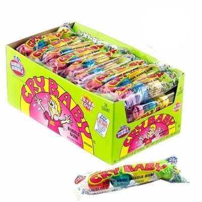 Cry Baby Original Sour Bubble Gum 36ct