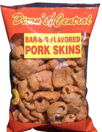 Central Snacks BBQ Pork Skins Rinds 1.5oz/12ct