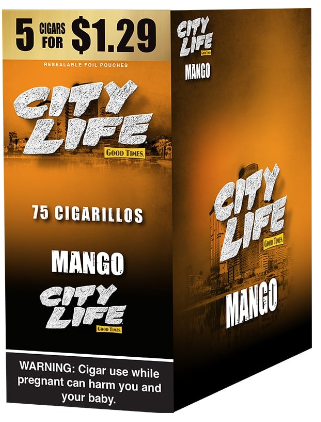 GT City Life Mango Cigarillos 15/5 (75 cigars)