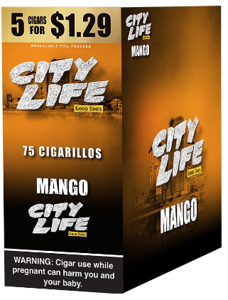 GT City Life Mango Melon Cigarillos 15/5 (75 cigars)