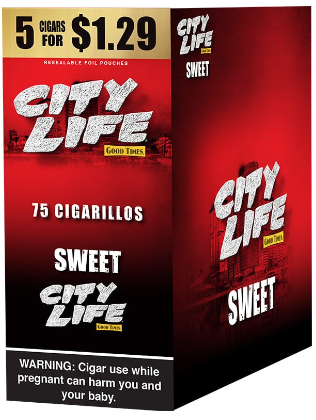 GT City Life Sweet Cigarillos 15/5 (75 cigars)
