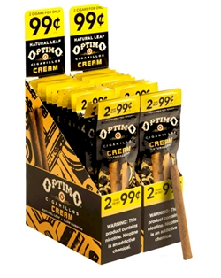 Optimo Cigarillos Cream Cigars 15/2's - 60 cigars