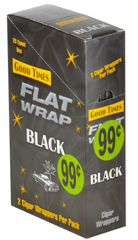 Good TimesBlack Flat Wraps 2/25's 50ct