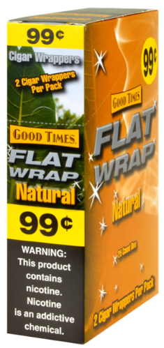 Good Times Natural Flat Wraps 2/25's 50ct