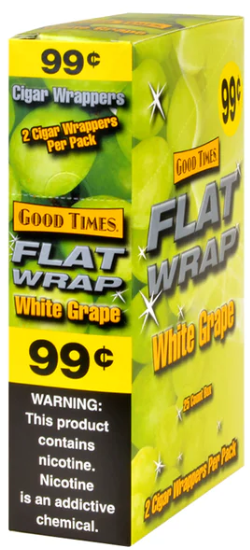 Good Times White Grape Flat Wraps 2/25's 50ct