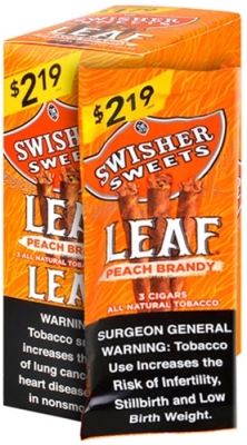 Swisher Sweets Leaf Peach Brandy Cigars 60ct