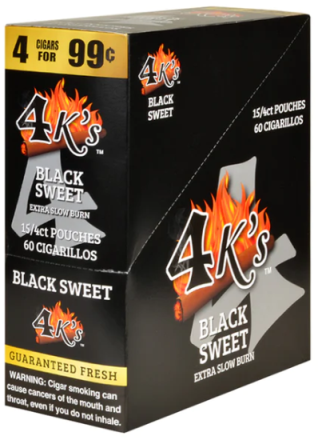 4 Kings Black Sweet Cigarillos 4 for 99 / 60ct