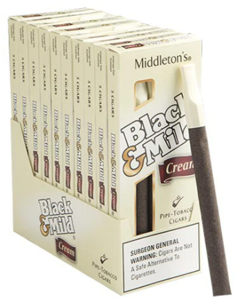 Black & Mild Cream Cigars 10/5's Packs