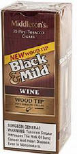 Black & Mild Wine Wood Tip Cigars Uprights 25ct