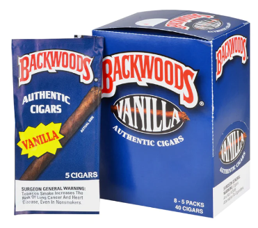 Backwoods Vanilla Cigars pack 5/8's 40 cigars