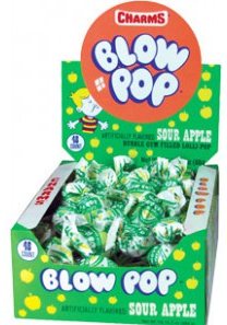 Charms Sour Apple Blow Pops 48ct