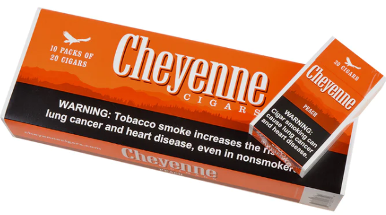 Cheyenne Peach Filtered Cigars carton 200 cigars
