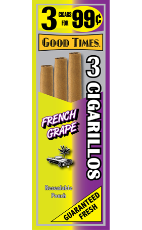 Good Times French Grape Cigarillos 15/3's - 45 cigars