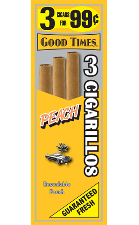 Good Times Peach Cigarillos 3 for 99 - 45 cigars
