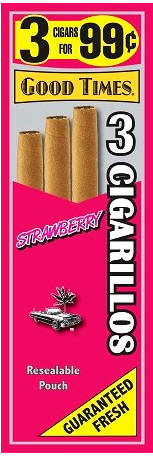 Good Times Strawberry Cigars 15/3's 45 cigarillos