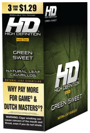 Good Times #HD Green Sweet Cigarillos 15/3 (45 cigars)