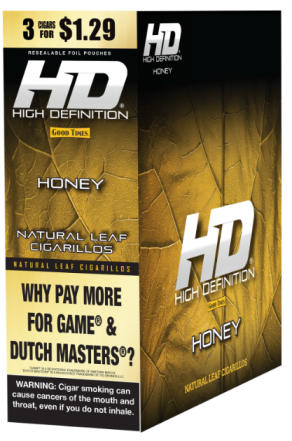 Good Times #HD Honey Cigarillos 15/3 (45 cigars)