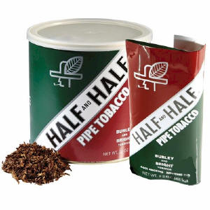 Half and Half Pipe Tobacco 7oz cans & 1.5oz pouches