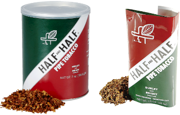 Half and Half Pipe Tobacco 7oz cans & 1.5oz pouches